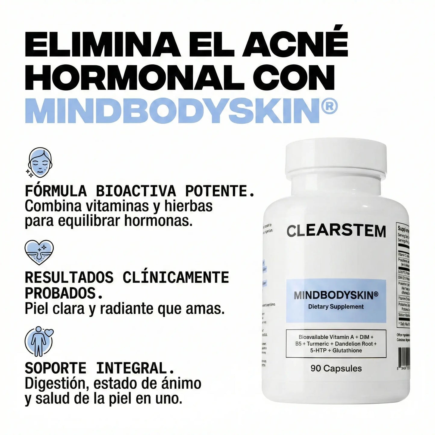 Clearstem Mindbodyskin - Tratamiento para Acné Hormonal