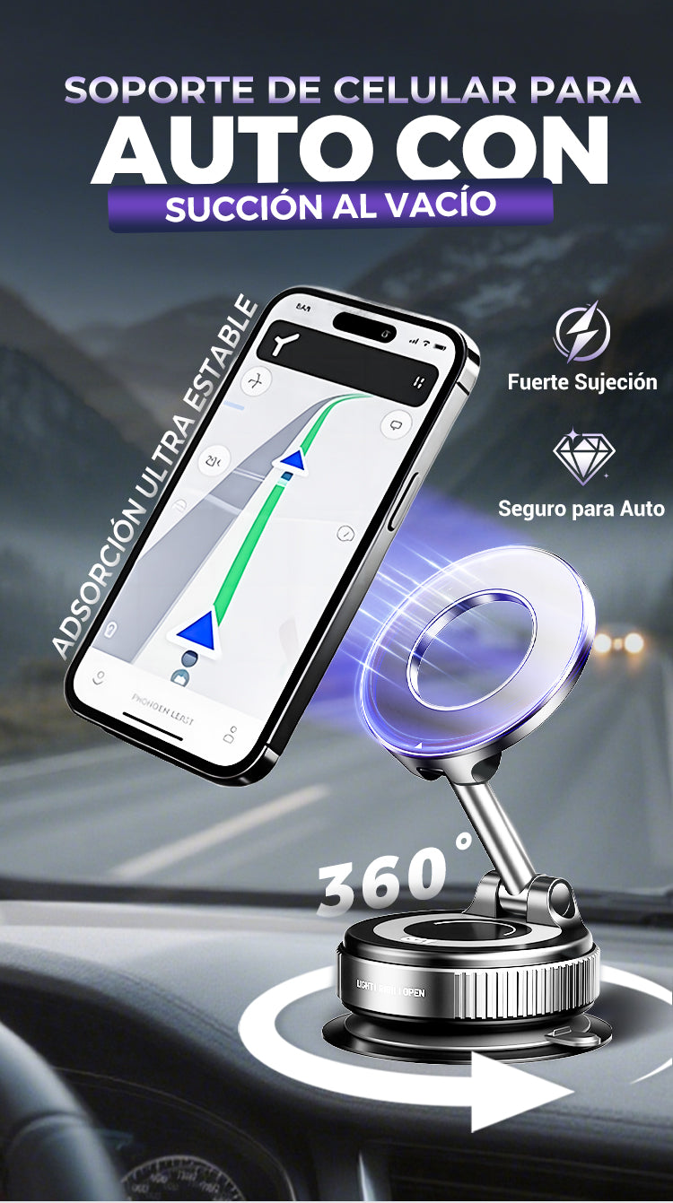 Soporte Magnético 360° para teléfono con Ventosa 🎁