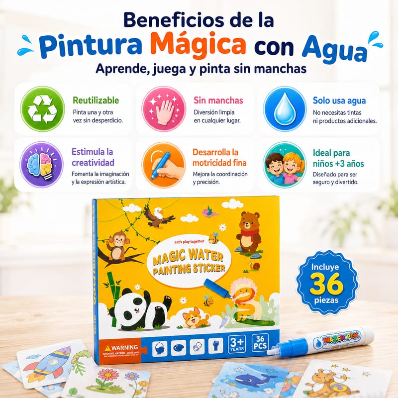 Libro Mágico para Colorear con Agua