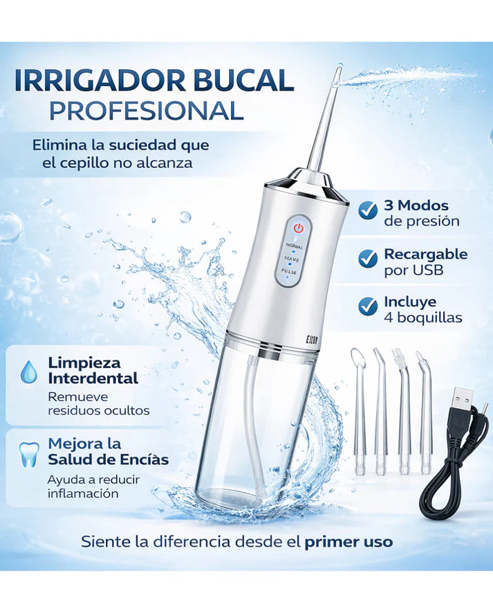Irrigador Dental - Limpieza profunda que se ve y se siente