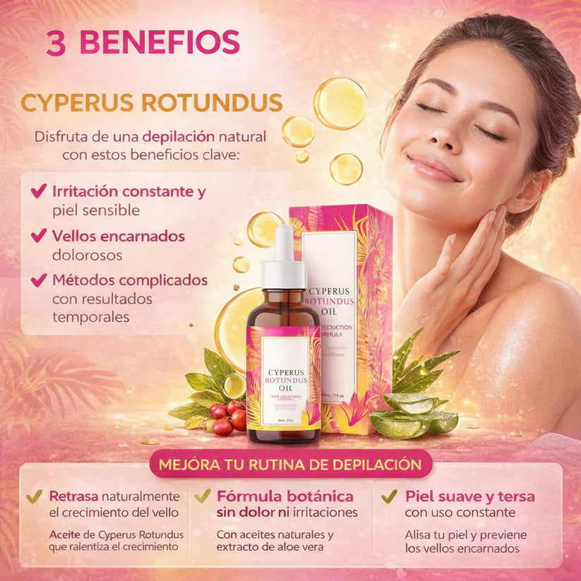 Aceite De Nuez Cyperus Rotundu - Dile Adiós al Vello No Deseado