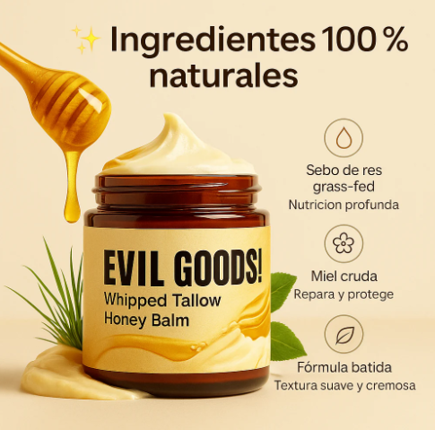 EVIL GOODS™  – Balsamo con Sebo de Res y Miel de Manuka