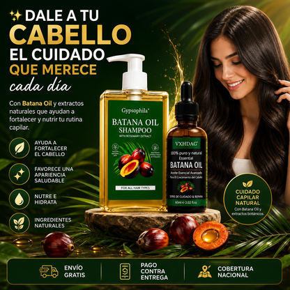 Combo Capilar: Shampoo + Aceite de Batana - Fortalece, Hidrata y Brillo 🎁