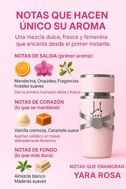 Perfume Yara Lattafa Rosa 100 ml 🌸