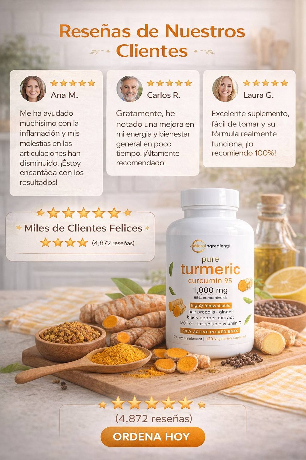 Turmeric Curcumin 95% - Ayuda a tus Articulaciones