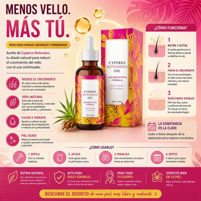 Aceite De Nuez Cyperus Rotundu - Dile Adiós al Vello No Deseado