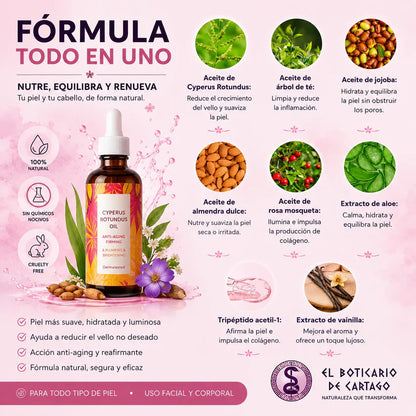 Aceite De Nuez Cyperus Rotundu - Dile Adiós al Vello No Deseado