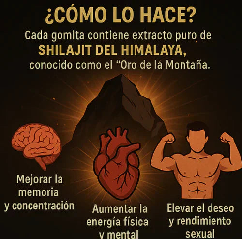 Gomitas Premium de Shilajit 160gr - Potencia tu virilidad