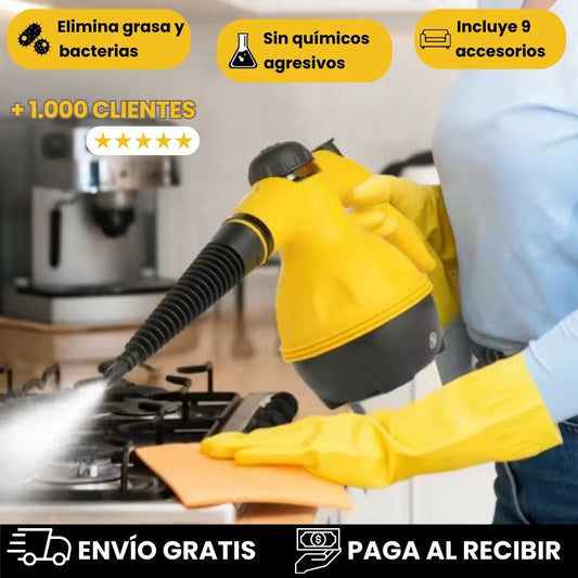 Limpiador a Vapor Multiusos + 9 accesorios