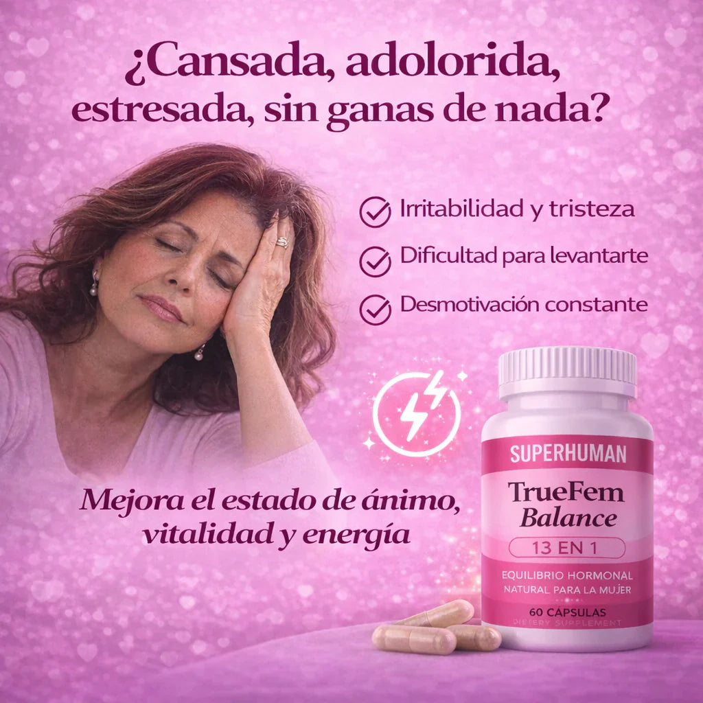 True Fem™ 60 Cápsulas - Recupera tu Salud Femenina y  Equilibrio Hormonal