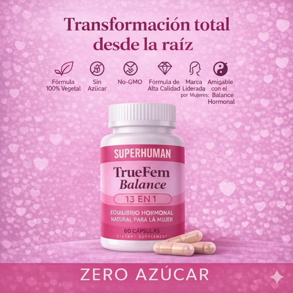 True Fem™ 60 Cápsulas - Recupera tu Salud Femenina y  Equilibrio Hormonal