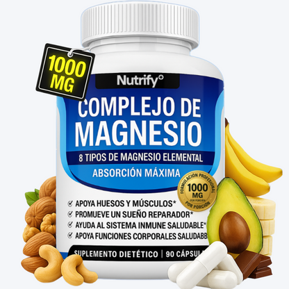 Complejo de Magnesio 8 en 1  - Energía, Relajación y Recuperación