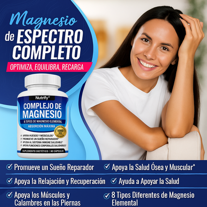 Complejo de Magnesio 8 en 1  - Energía, Relajación y Recuperación
