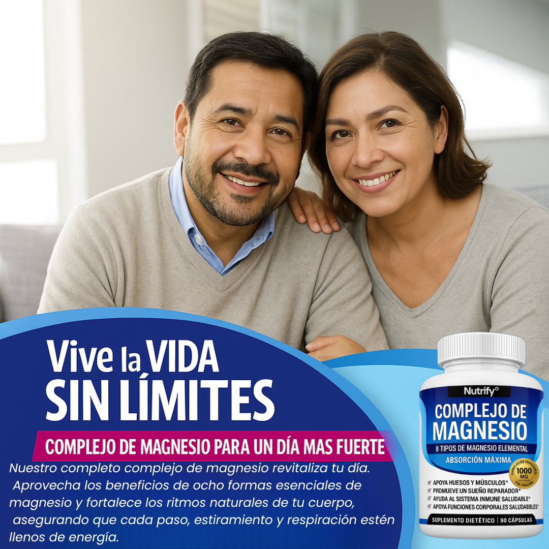 Complejo de Magnesio 8 en 1  - Energía, Relajación y Recuperación
