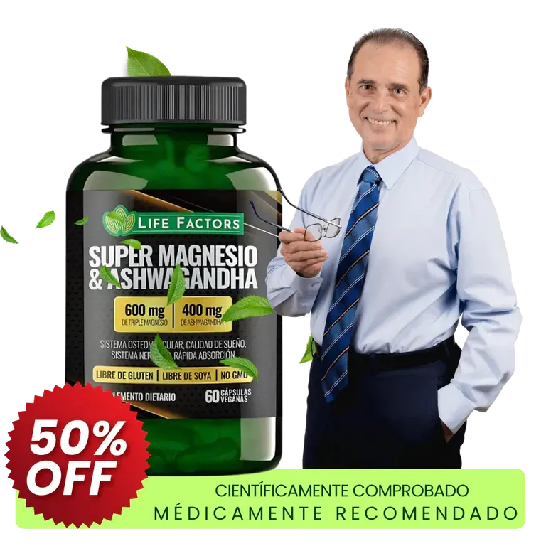 Super Magnesio 600mg + Ashwagandha 400mg | Pack Anti-Estrés y Sueño Reparador💊