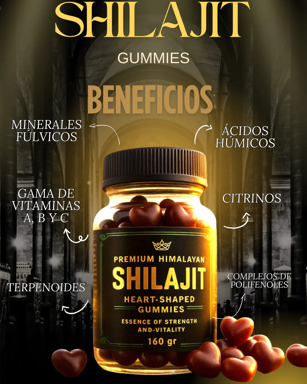 Gomitas Premium de Shilajit 160gr - Potencia tu virilidad