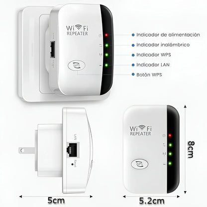 Repetidor WiFi Hogar | Amplificador de señal Wifi hasta 300Mbps + Envío Gratis 🎁