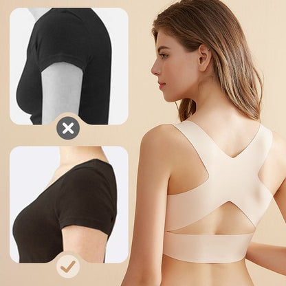 ⚡Sujetador Corrector de Postura sin aros con espalda cruzada y cierre frontal